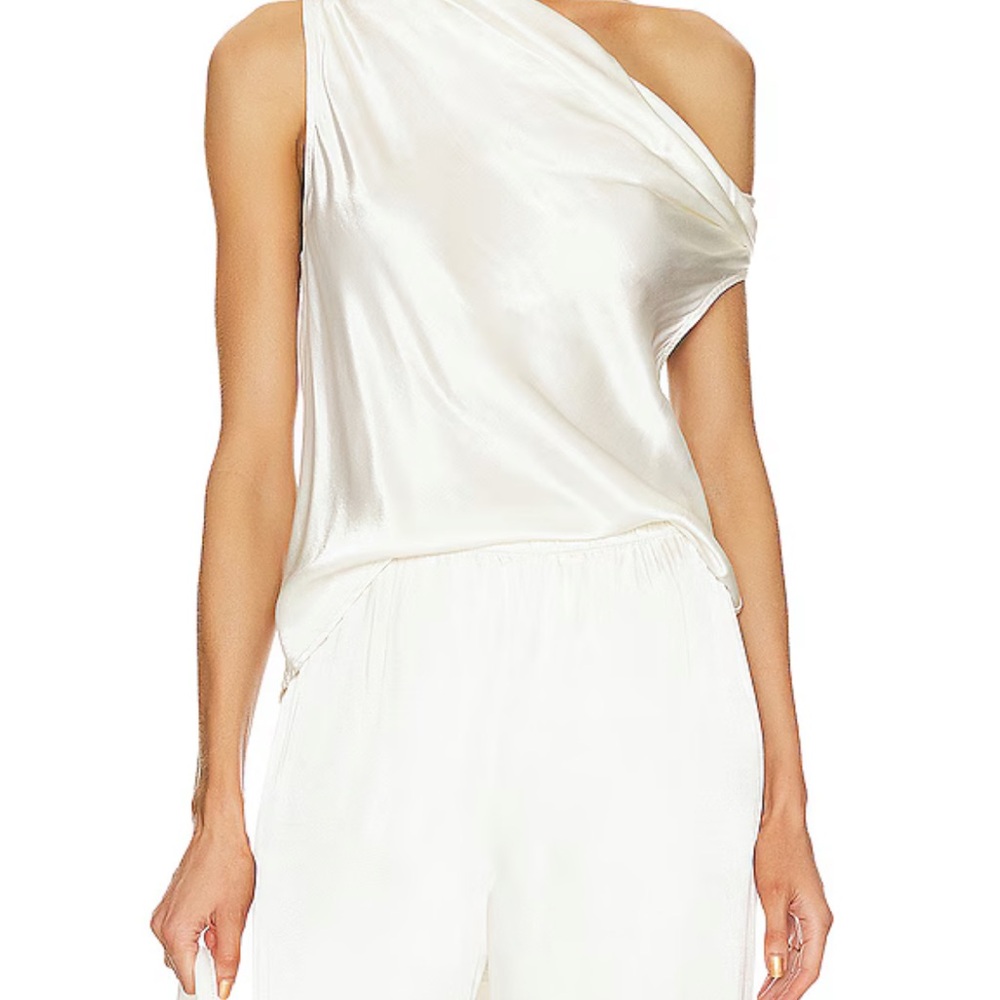Enza Costa One-Shoulder White Top